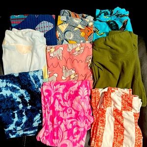 Lot of little girls Lularoe leggings - sizes L/XL & Tween - 12 pairs